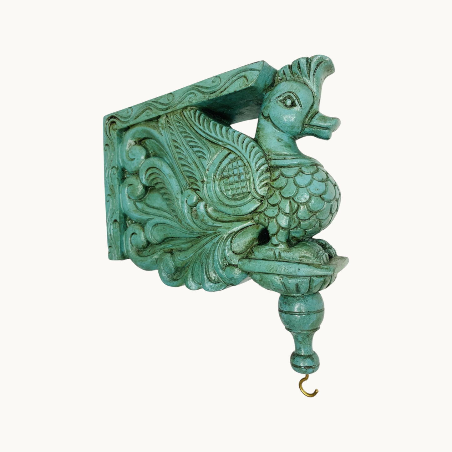 Thar Arts And Furniture - 9" Wooden Painted Swan Bracket