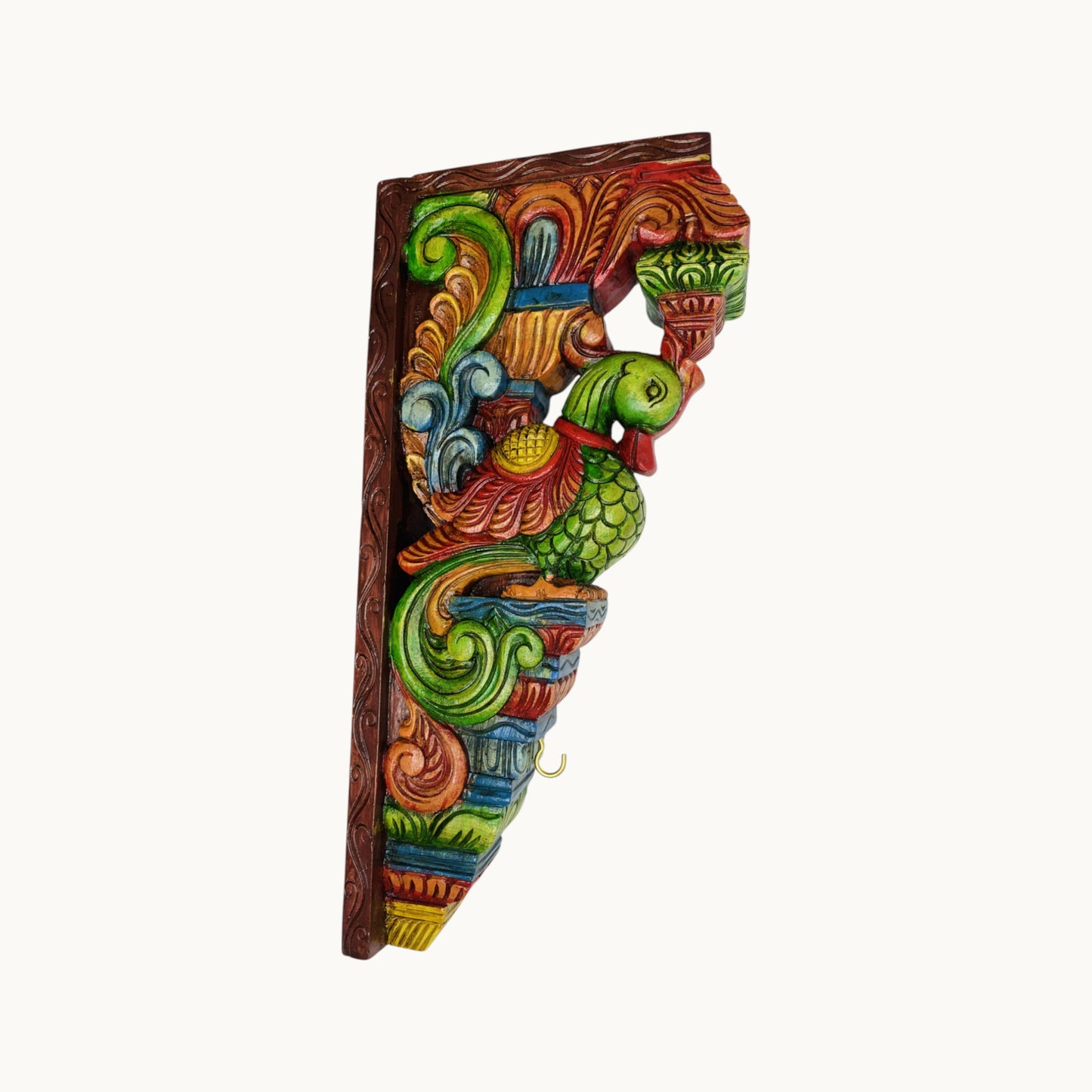Thar Arts And Furniture - 18"Painted Wooden Swan Bracket