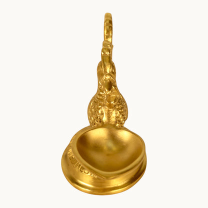 Thar Arts And Furniture - Brass Diya with Anna Bird