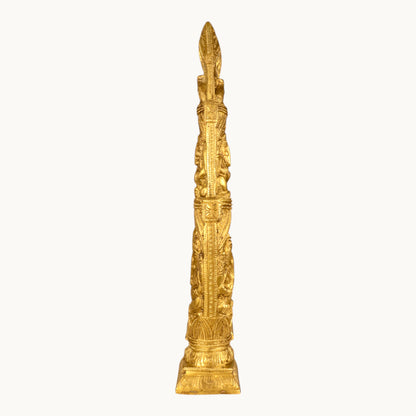 Thar Arts And Furniture - Brass Ganesha Design Elephant Tusk Set