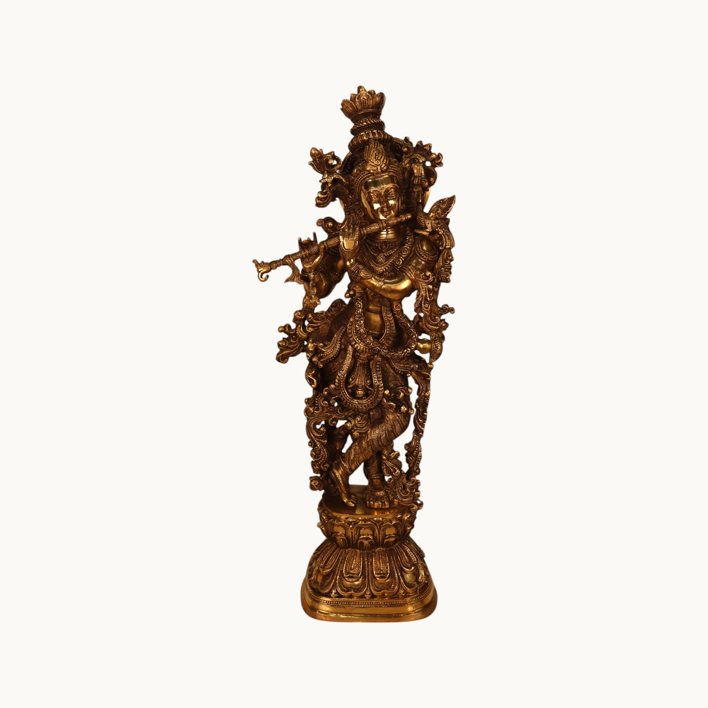 Thar Arts And Furniture - Brass Radha Krishna Idol  For Pooja Room