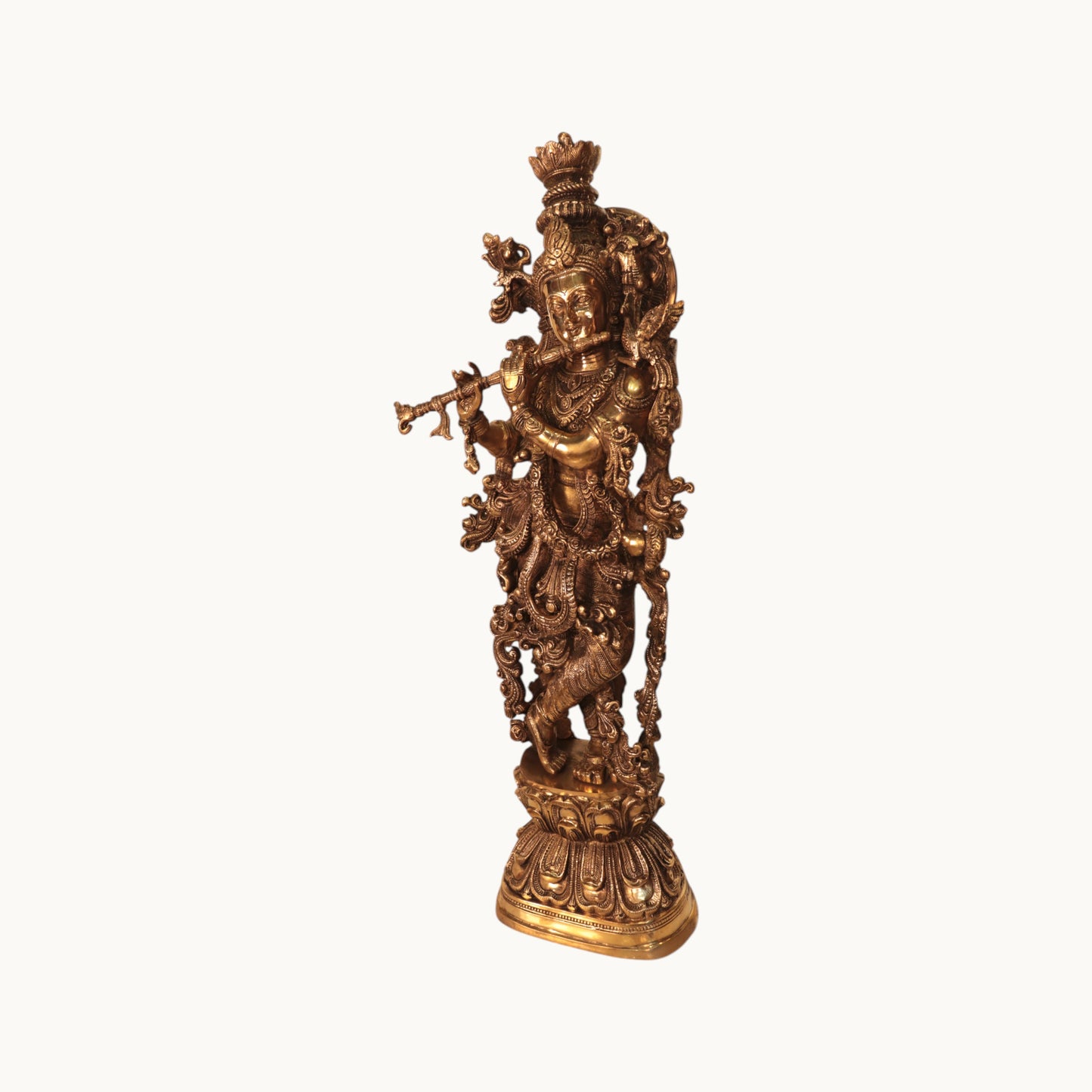 Thar Arts And Furniture - Brass Radha Krishna Idol  For Pooja Room