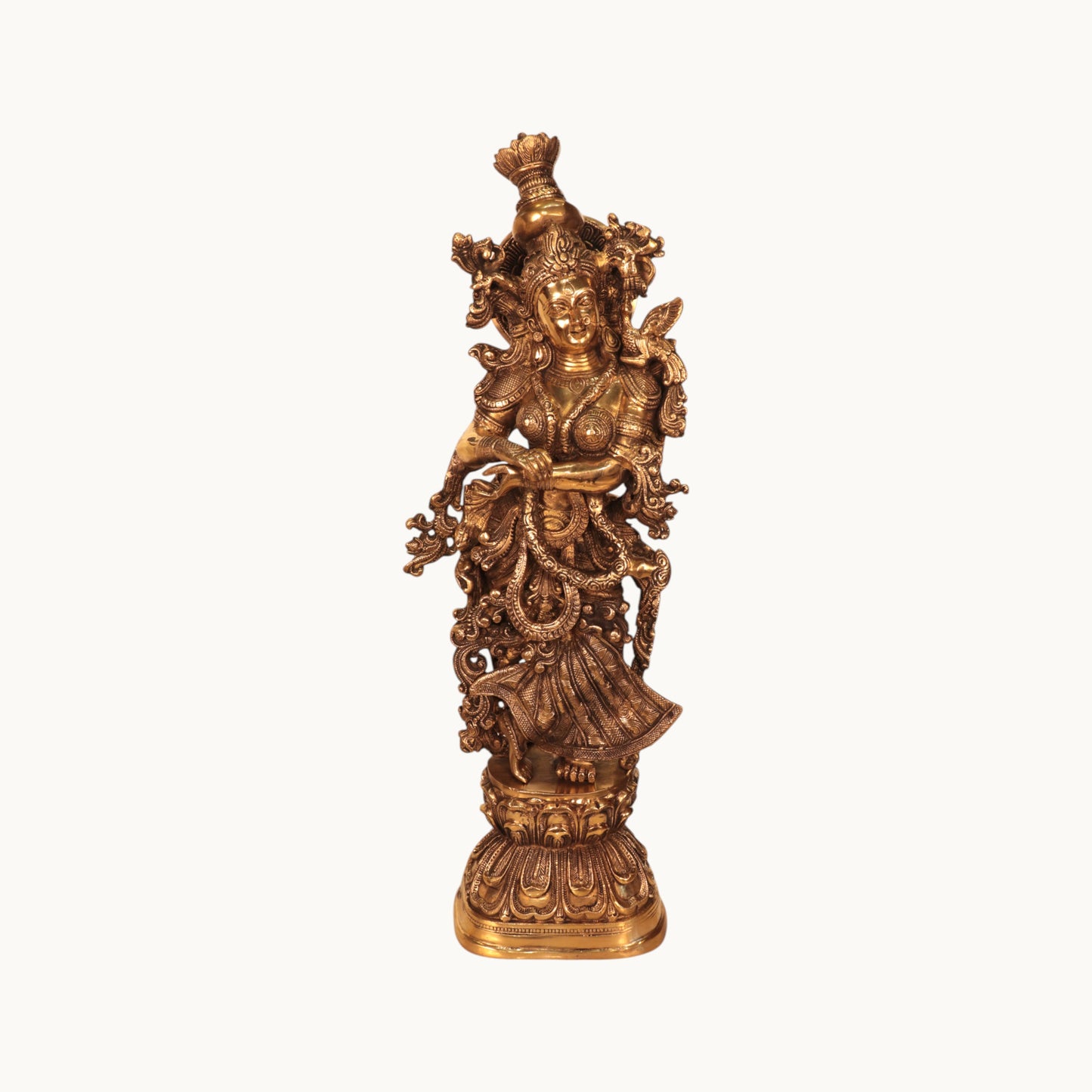 Thar Arts And Furniture - Brass Radha Krishna Idol  For Pooja Room