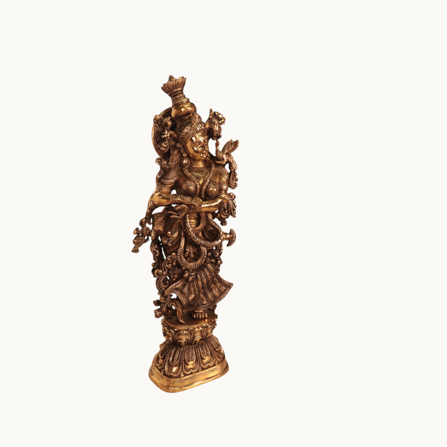 Thar Arts And Furniture - Brass Radha Krishna Idol  For Pooja Room