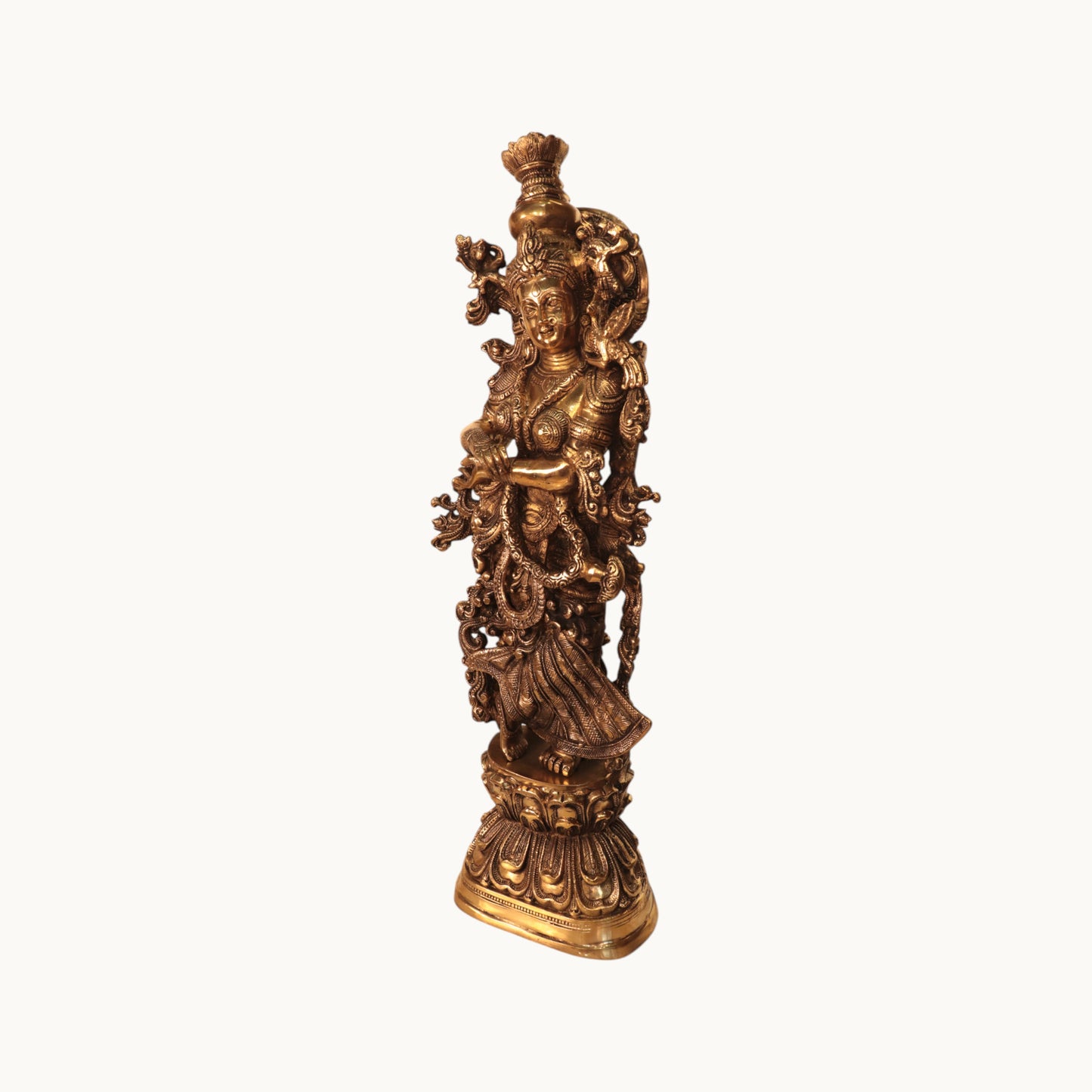 Thar Arts And Furniture - Brass Radha Krishna Idol  For Pooja Room