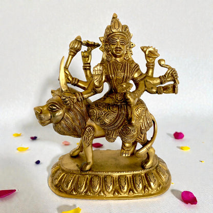 Brass Durga Maa Statue – Goddess Durga Idol | Thar Arts & Furniture