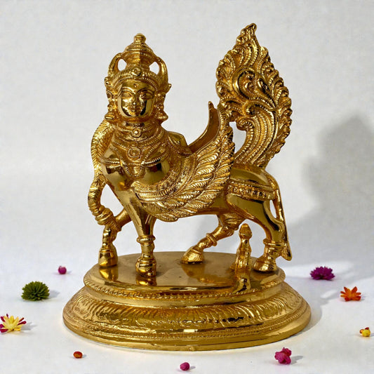 Brass Kamdhenu Idol – Divine Wish-Fulfilling Cow Statue | Thar Arts & Furniture