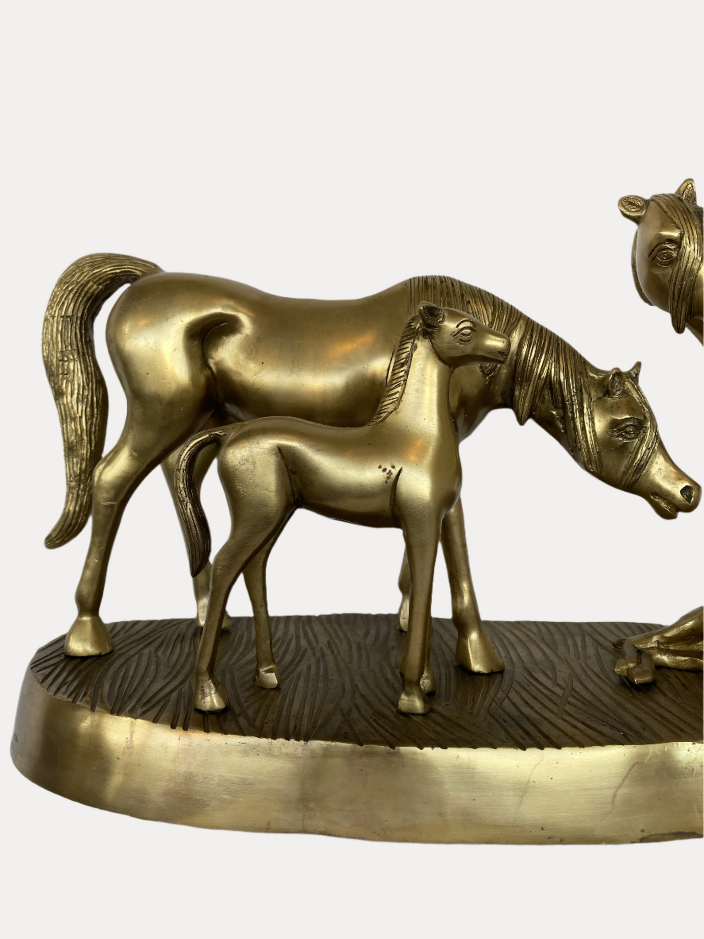 Thar Arts And Furniture - Brass Horse Family Statue