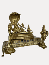 Thar Arts And Furniture - Brass Lord Vishnu Idol |Brass Padmanabhaswamy Idol | Brass Lord Vishnu Resting on Sheshnaag |Decorative Brass idol of vishnu |