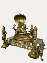 Thar Arts And Furniture - Brass Lord Vishnu Idol |Brass Padmanabhaswamy Idol | Brass Lord Vishnu Resting on Sheshnaag |Decorative Brass idol of vishnu |