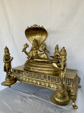 Thar Arts And Furniture - Brass Lord Vishnu Idol |Brass Padmanabhaswamy Idol | Brass Lord Vishnu Resting on Sheshnaag |Decorative Brass idol of vishnu |