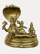 Thar Arts And Furniture - Brass Lord Vishnu Idol |Brass Padmanabhaswamy Idol | Brass Lord Vishnu Resting on Sheshnaag |Decorative Brass idol of vishnu |