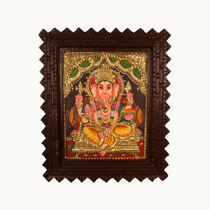 Thar Arts And Furniture - Ganesh Tanjore Painting