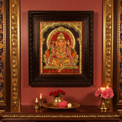 Thar Arts And Furniture - Tanjore Painting Ganesha