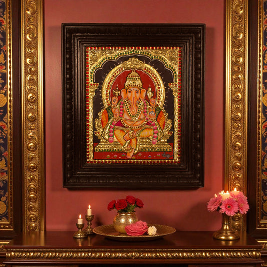 Thar Arts And Furniture - Tanjore Painting Ganesha