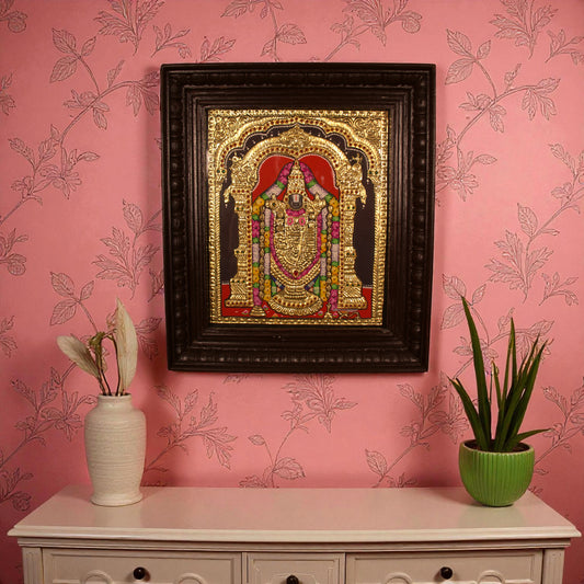 Thar Arts And Furniture - Tirupati Balaji Tanjore Painting