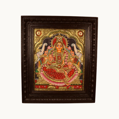 Thar Arts And Furniture - Gaja Lakshmi Tanjore Painting