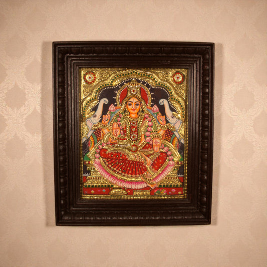 Thar Arts And Furniture - Gaja Lakshmi Tanjore Painting