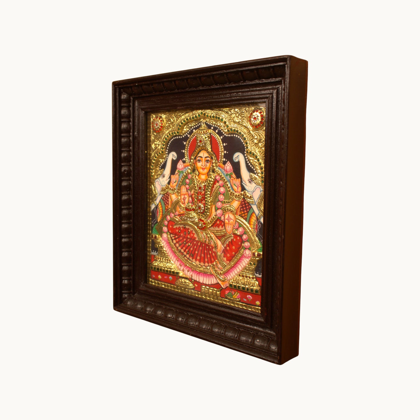 Thar Arts And Furniture - Gaja Lakshmi Tanjore Painting