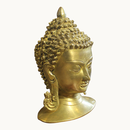 Handcrafted Brass Buddha Head – Peace & Harmony for Home | Thar Arts & Furniture