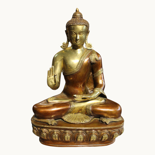 Brass Buddha Idol in Meditation Pose – Peaceful Home Decor | Thar Arts & Furniture