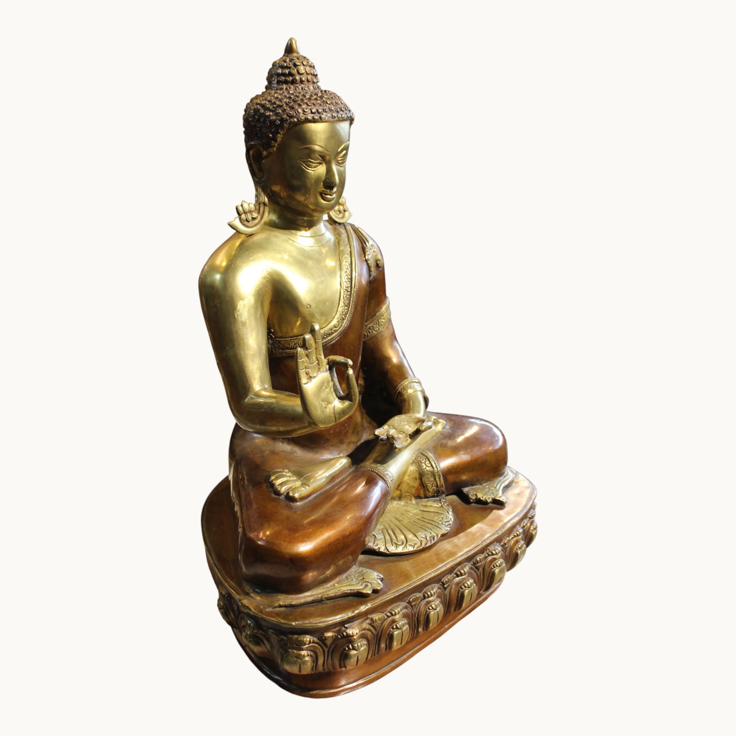 Brass Buddha Idol in Meditation Pose – Peaceful Home Decor | Thar Arts & Furniture