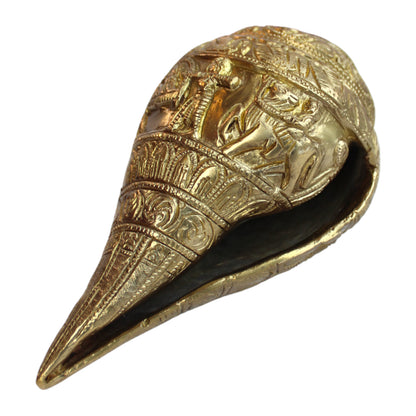 Brass Shiva Shankh – Spiritual Conch Decor for Pooja & Home