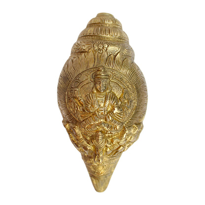 Brass Surya Shankh – Spiritual Conch Decor for Pooja & Home