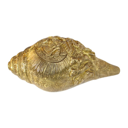 Brass Surya Shankh – Spiritual Conch Decor for Pooja & Home