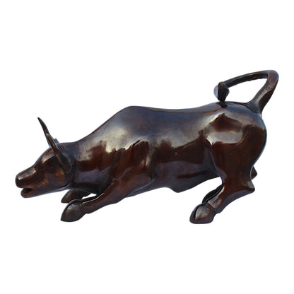 Handcrafted Bronze Bull Figurine – Symbol of Strength & Prosperity | Thar Arts & Furniture