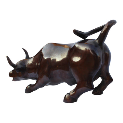 Handcrafted Bronze Bull Figurine – Symbol of Strength & Prosperity | Thar Arts & Furniture