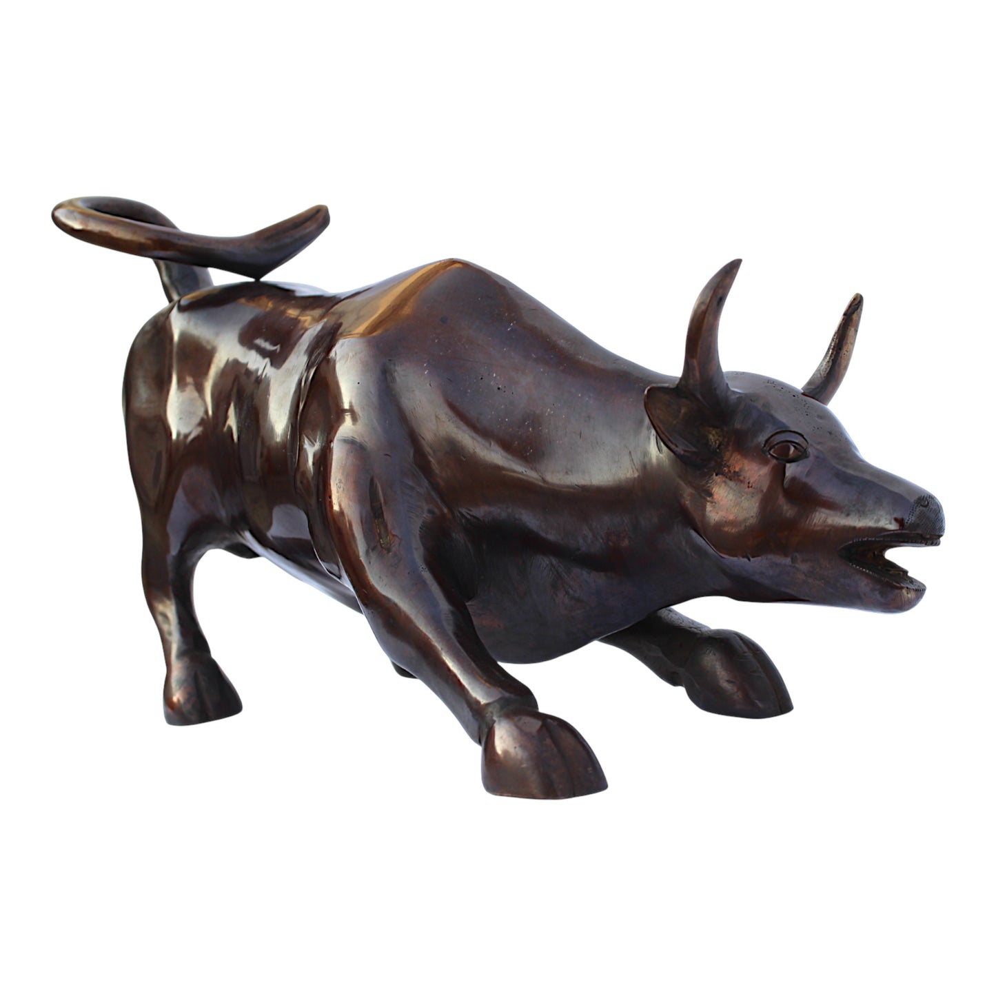Handcrafted Bronze Bull Figurine – Symbol of Strength & Prosperity | Thar Arts & Furniture