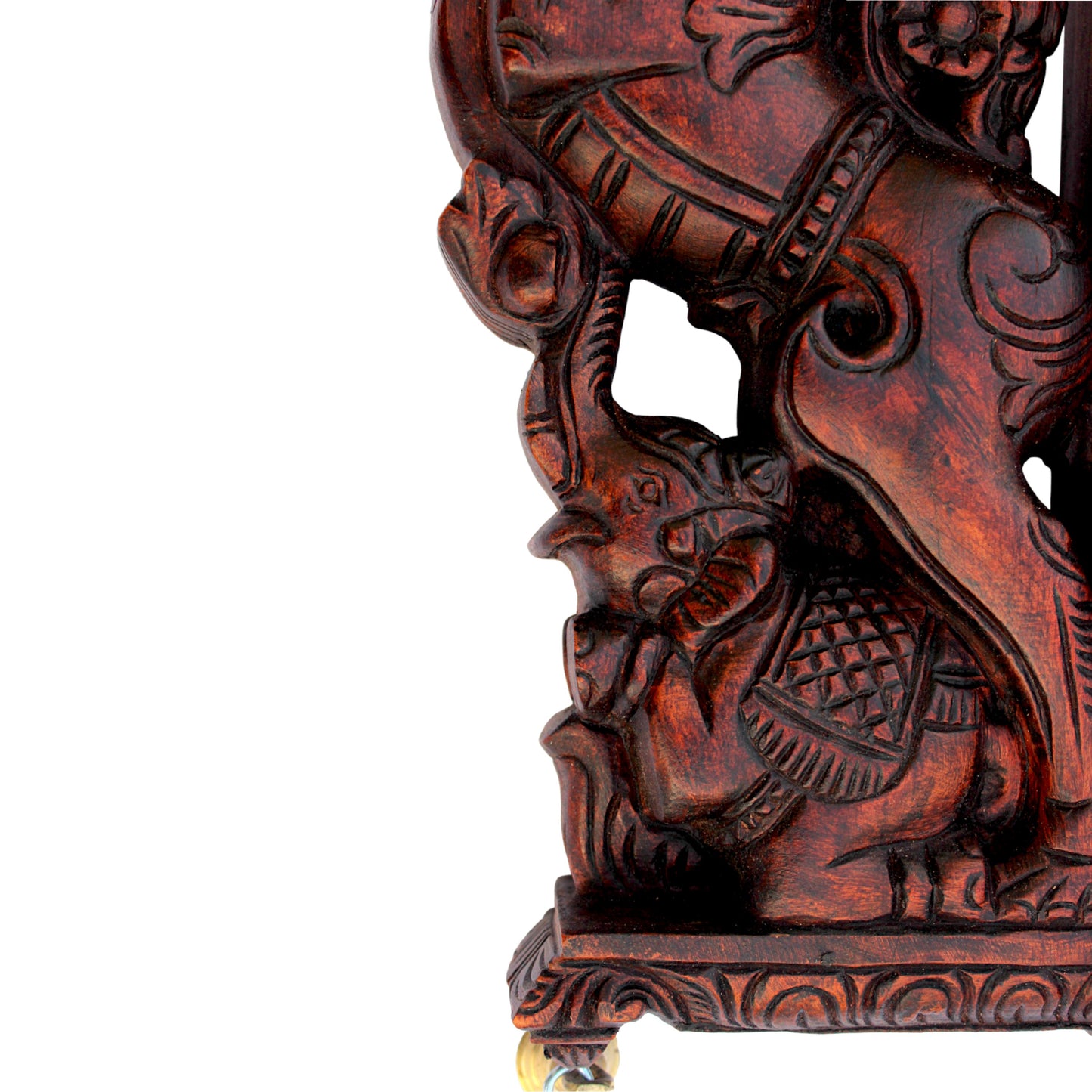 Handcrafted Wooden Yali Guardian Carving Wall Bracket – Temple Style Decor | Thar Arts & Furniture