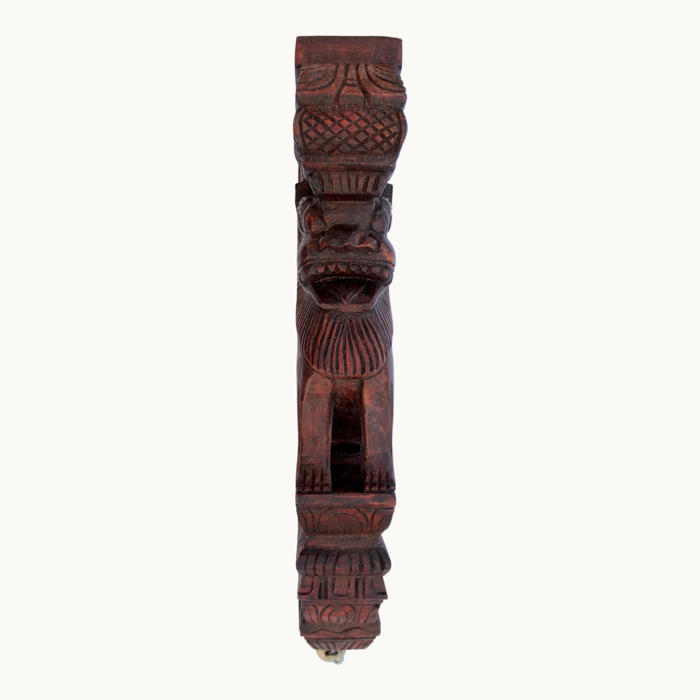 Handcrafted Wooden Yali Carving Wall Bracket – Traditional Temple Style Decor | Thar Arts & Furniture
