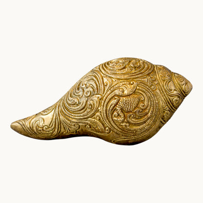 Brass Vishnu Shankh Conch – Spiritual Brass Decor | Thar Arts & Furniture