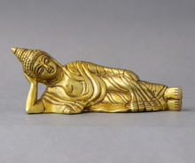Brass Reclining Buddha Statue