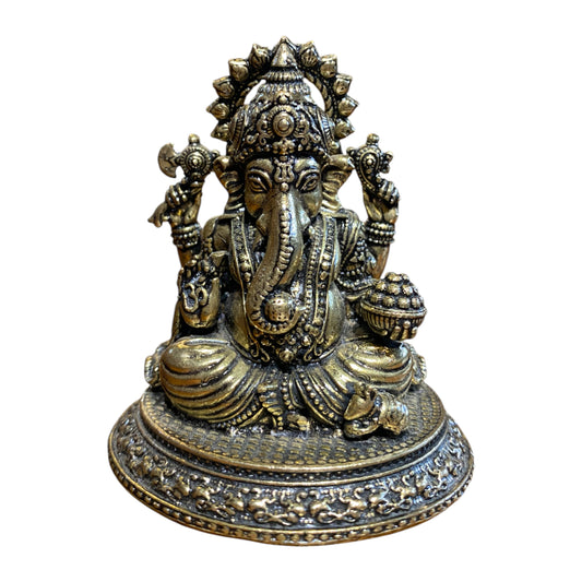 Thar Arts 100% Pure Brass Lord Ganesha Idol – Vinayaka Murti for Pooja & Home Decor