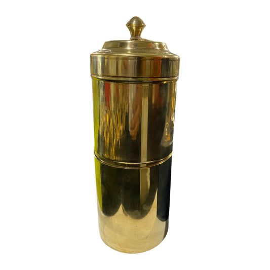 Pure Brass South Indian Dabara Davara Filter Coffee Tumbler (Classic Tall Style) – Traditional Vessel for Authentic Filter Coffee and Tea