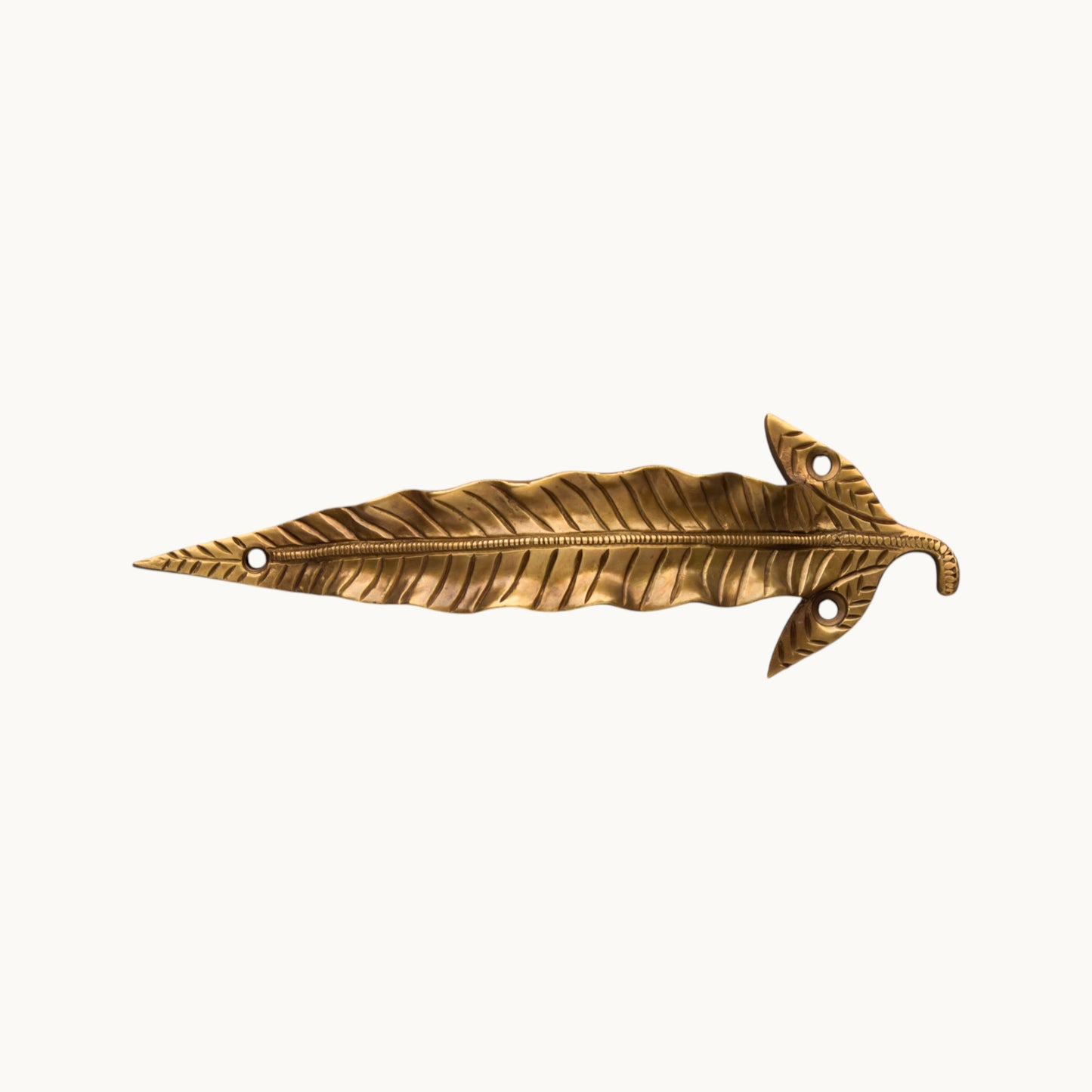 Thar Arts And Furniture - Leaf Design Brass Door Handle