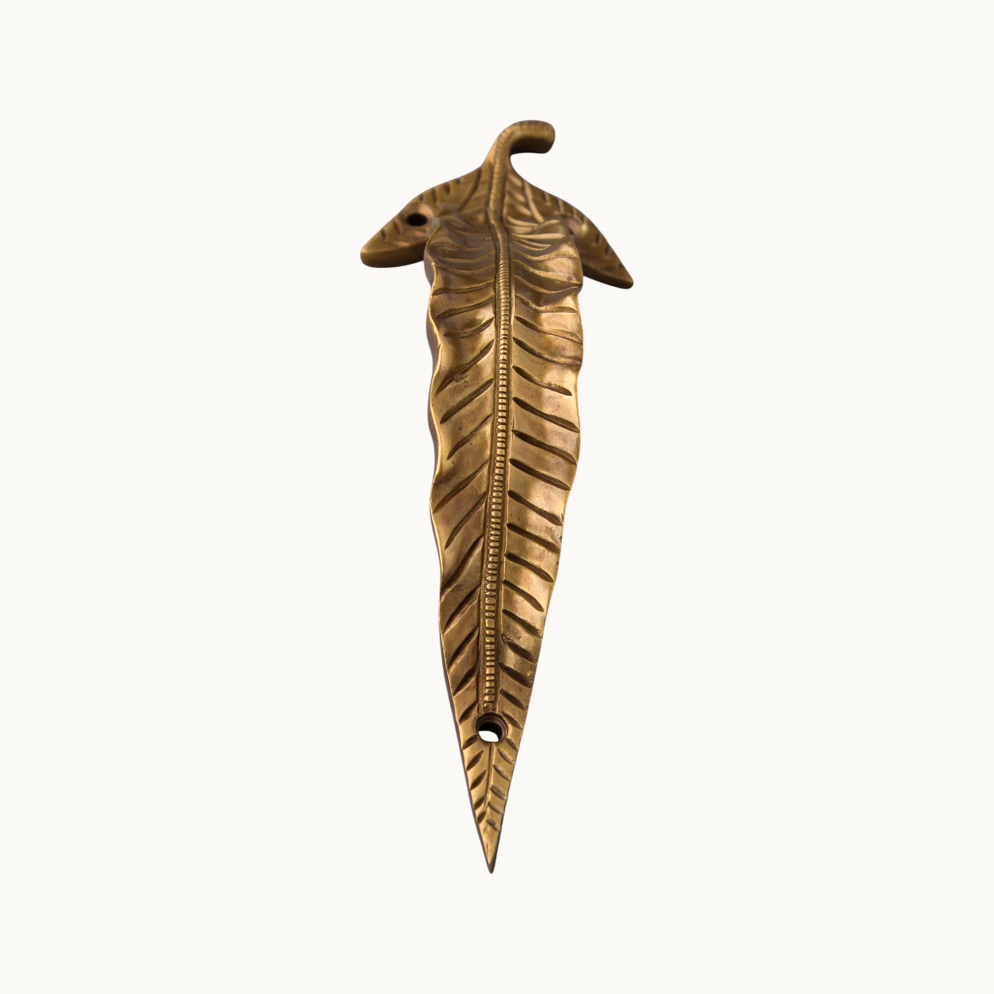 Thar Arts And Furniture - Leaf Design Brass Door Handle