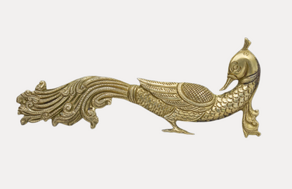 Thar Arts And Furniture - BIG Peacock Design Brass Door Handle |Brass Door Handle |Brass Peacock Design Door Handle for Home Office Entrance Door Decor Gift Items