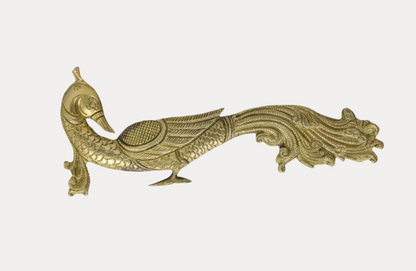 Thar Arts And Furniture - BIG Peacock Design Brass Door Handle |Brass Door Handle |Brass Peacock Design Door Handle for Home Office Entrance Door Decor Gift Items