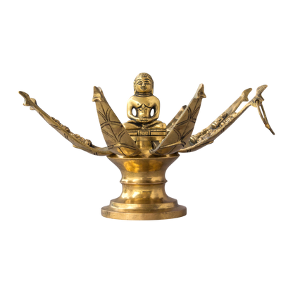 Brass Lord Mahavira Lotus Temple Statue – Jain Mahavir Idol