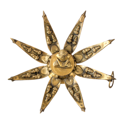 Brass Lord Mahavira Lotus Temple Statue – Jain Mahavir Idol