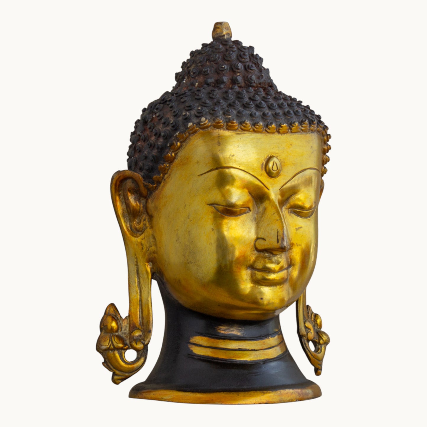 Brass Buddha Head Statue – Spiritual Home & Meditation Décor | Thar Arts & Furniture