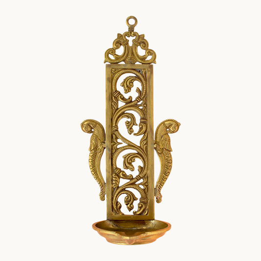 Thar Arts And Furniture - Brass Wall Jalli Deepam