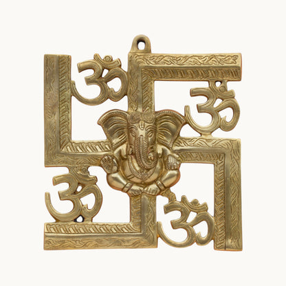 Thar Arts And Furniture - Ganesha Swastik Wall Hanging