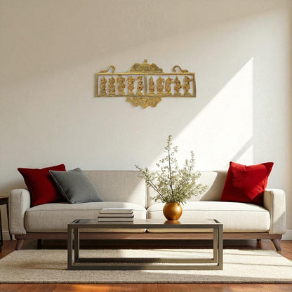 Brass Dashavatar Wall Hanging – The Ten Incarnations of Vishnu | Thar Arts & Furniture