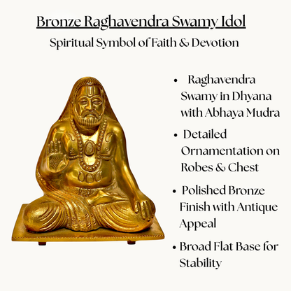 Thar Arts And Furniture - Bronze Raghvendra Statue