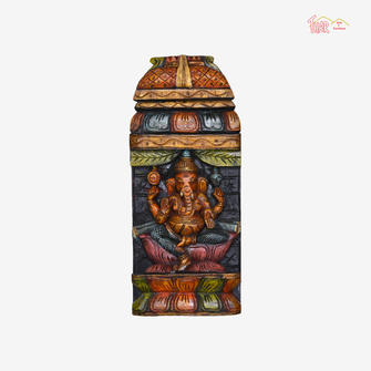 Wooden Multi Color Wooden Ganesh Wall Hanging